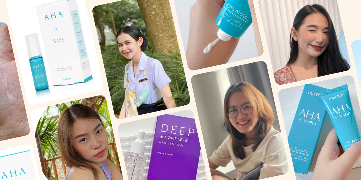 maXkin product & customer collage